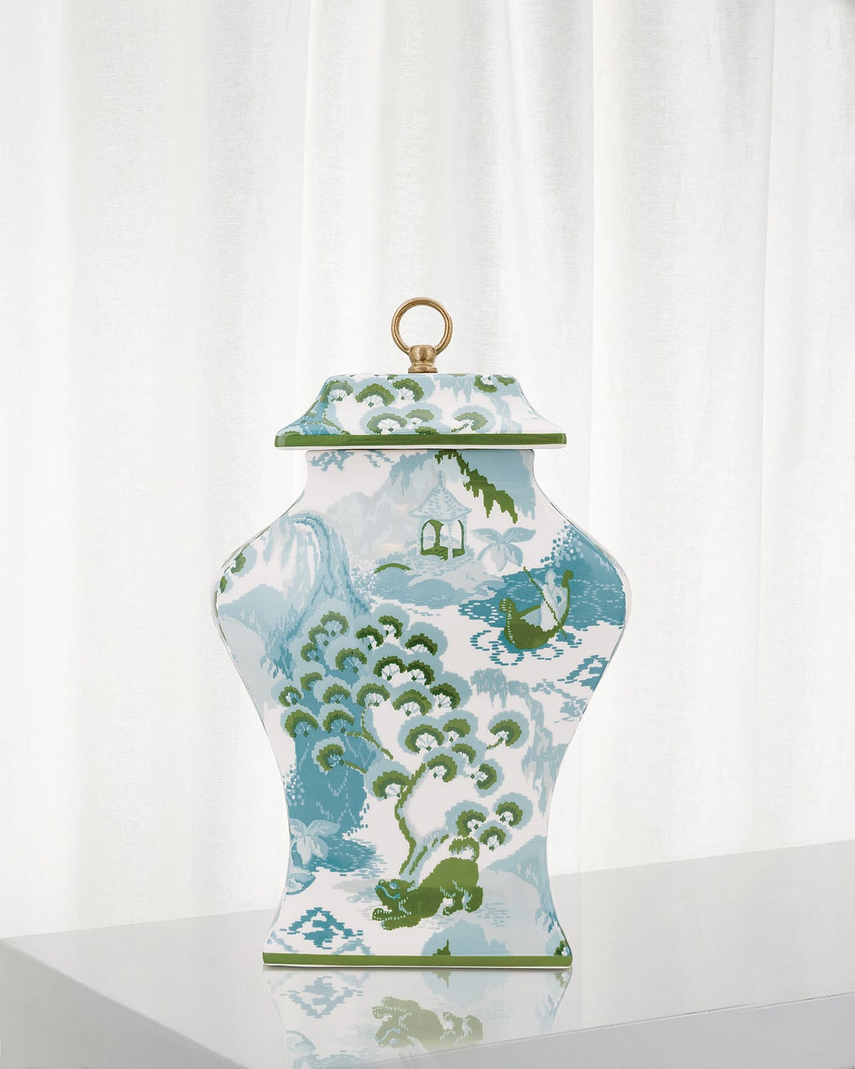 Port 68 Madcap Cottage Canton Jar In Celadon In Celadon