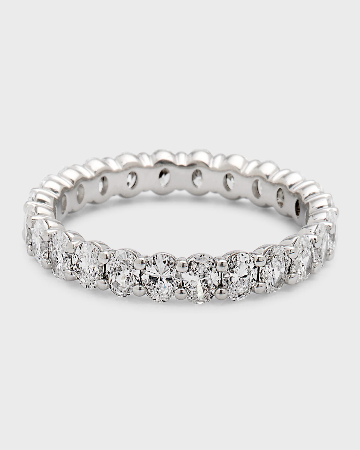 Neiman Marcus Diamonds Platinum Small Oval Fg/vs Diamond Eternity Band