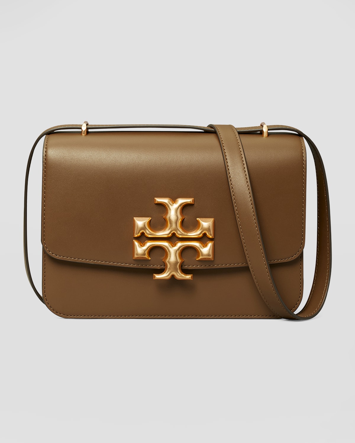 Tory Burch Eleanor Convertible Leather Shoulder Bag In Moose | ModeSens
