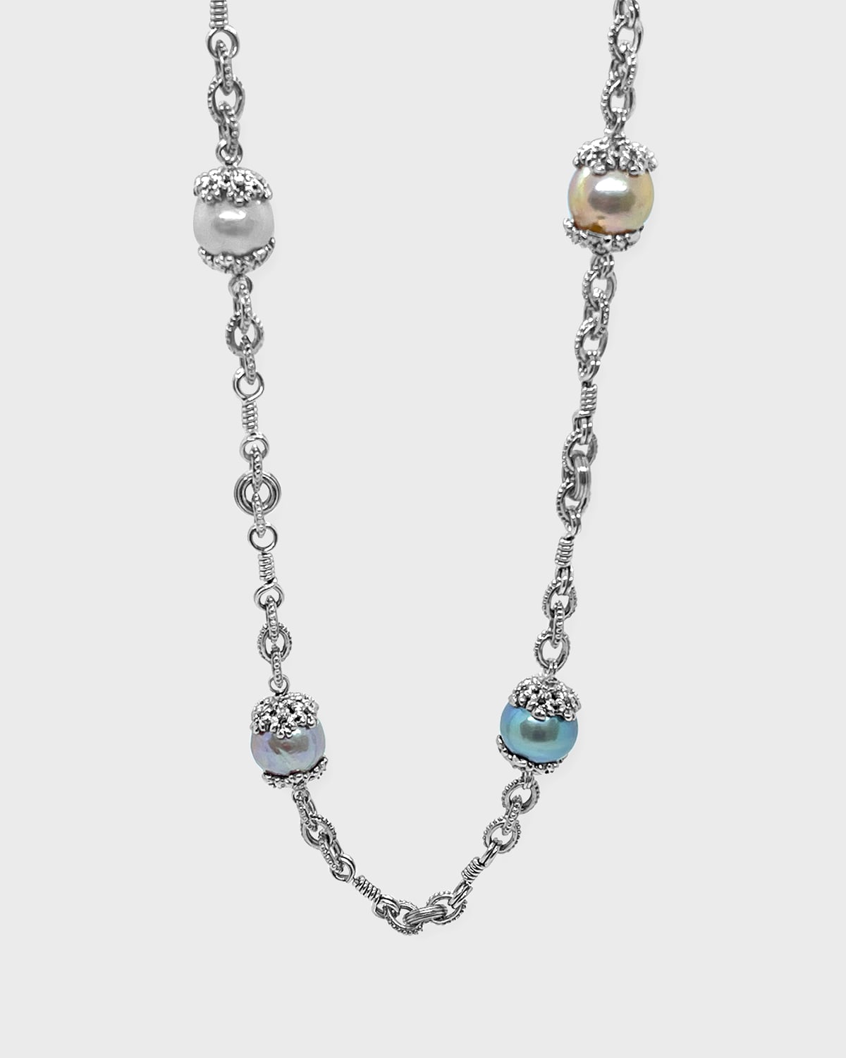 Multicolor Baroque Pearl Necklace, 36"L