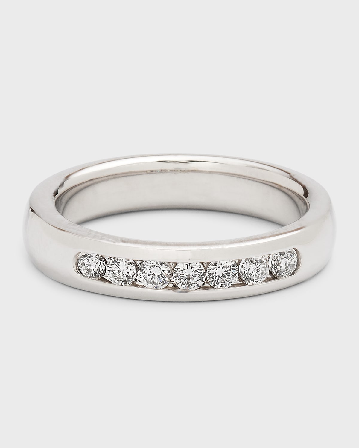 NM Diamond Collection Men's 18k White Gold Round Diamond Ring, Size 10