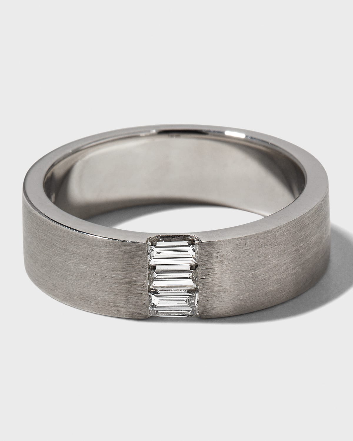 18K White Gold Round Diamond Wedding Band, Size 10, 0.60tcw