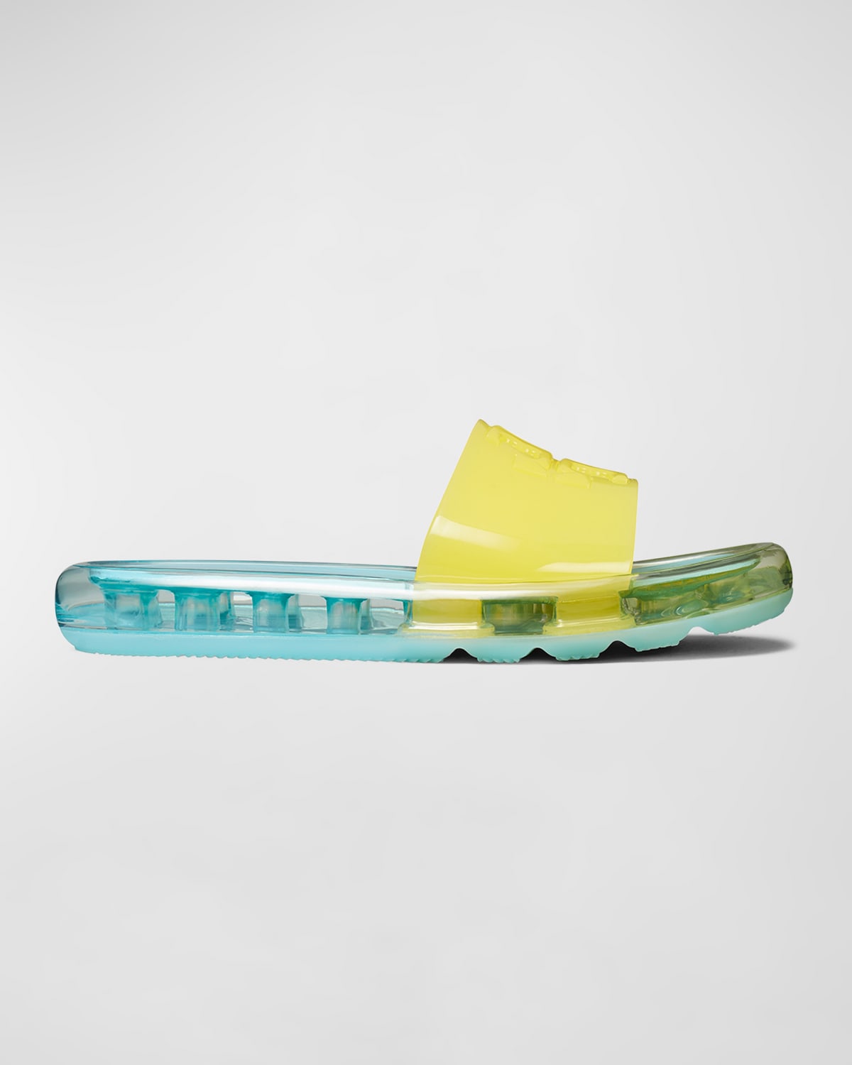 TORY BURCH CLEAR BUBBLE JELLY FLAT SANDALS