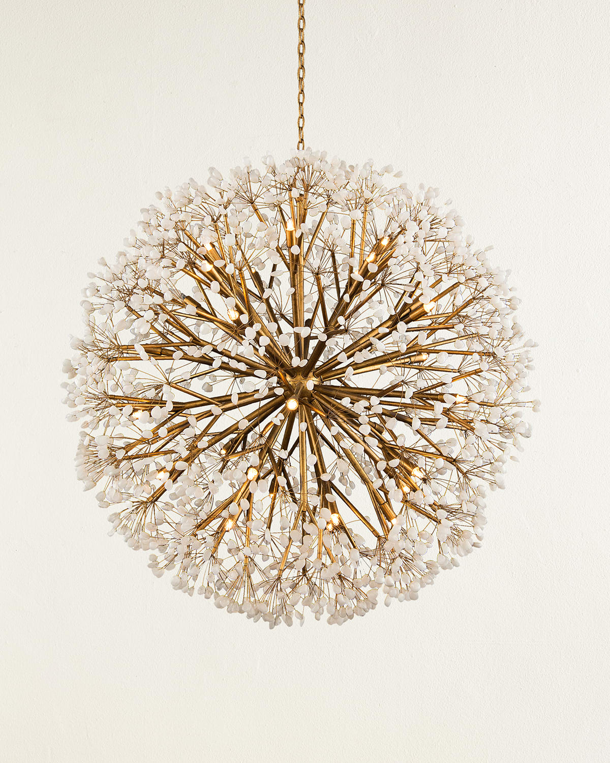 Shop John-richard Collection 43.5" Spherical 30-light Quartz Chandelier In Gold