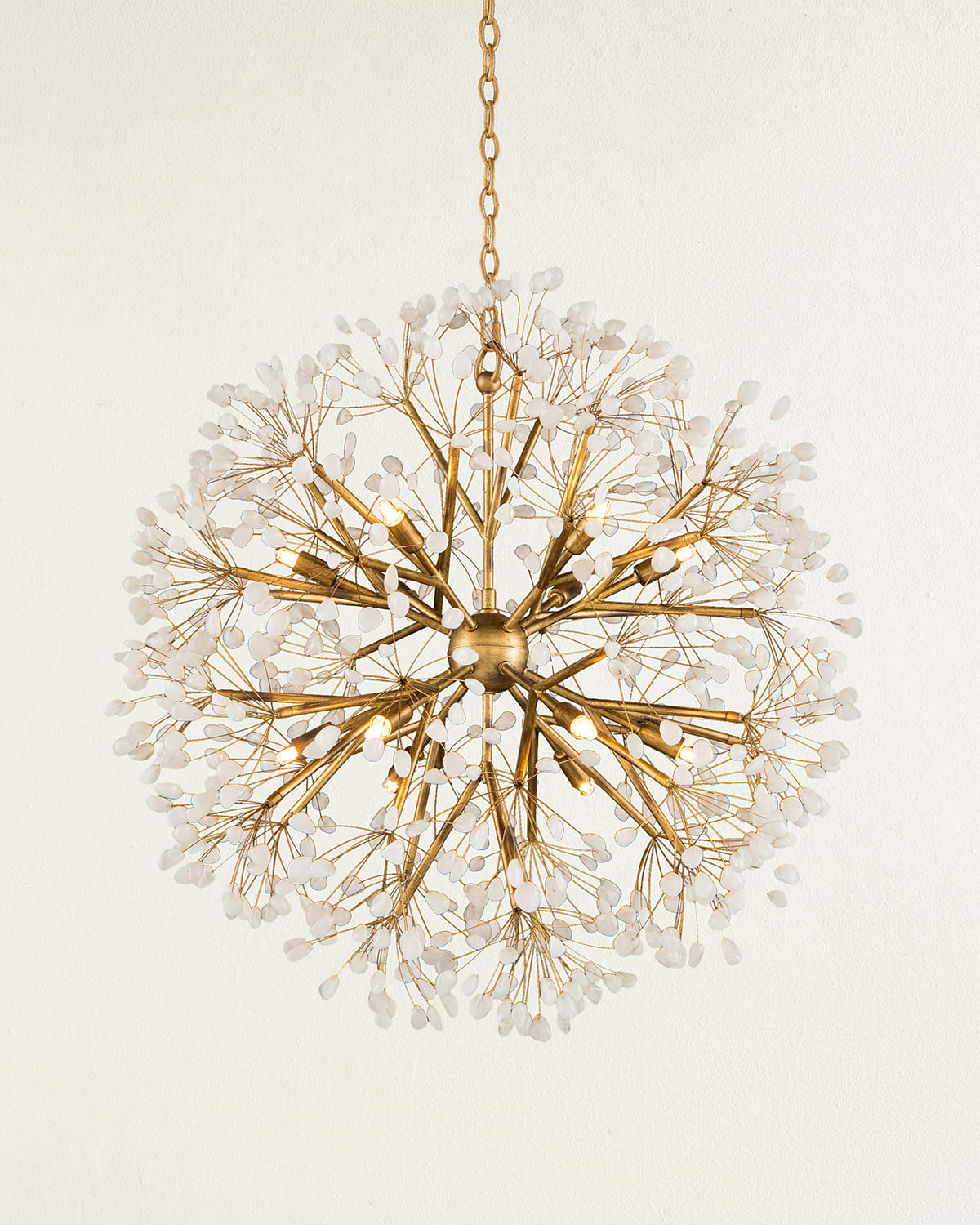 John-richard Collection 28.5" Spherical 12-light Quartz Chandelier In Gold