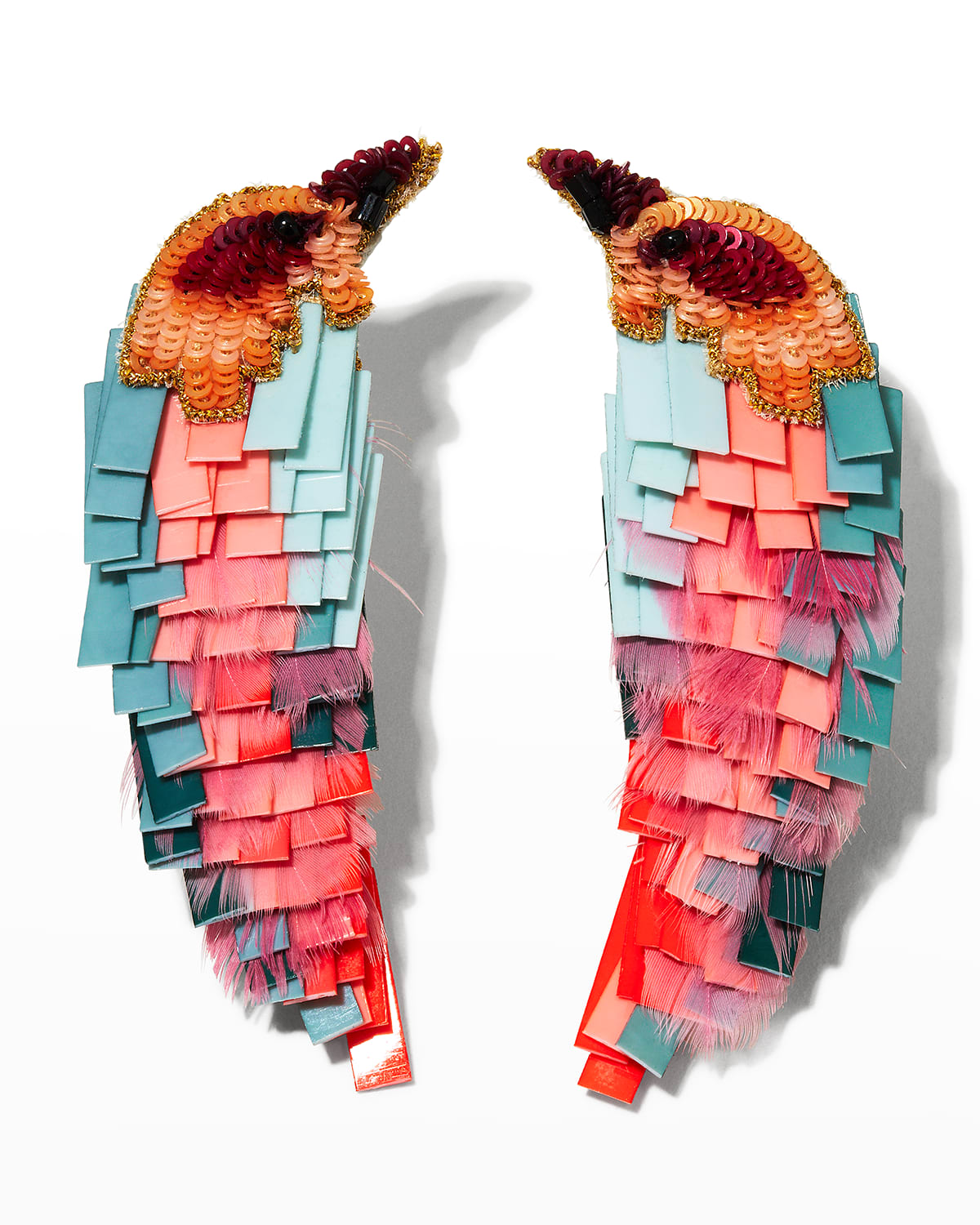 Mignonne Gavigan Bird Earrings, Aqua