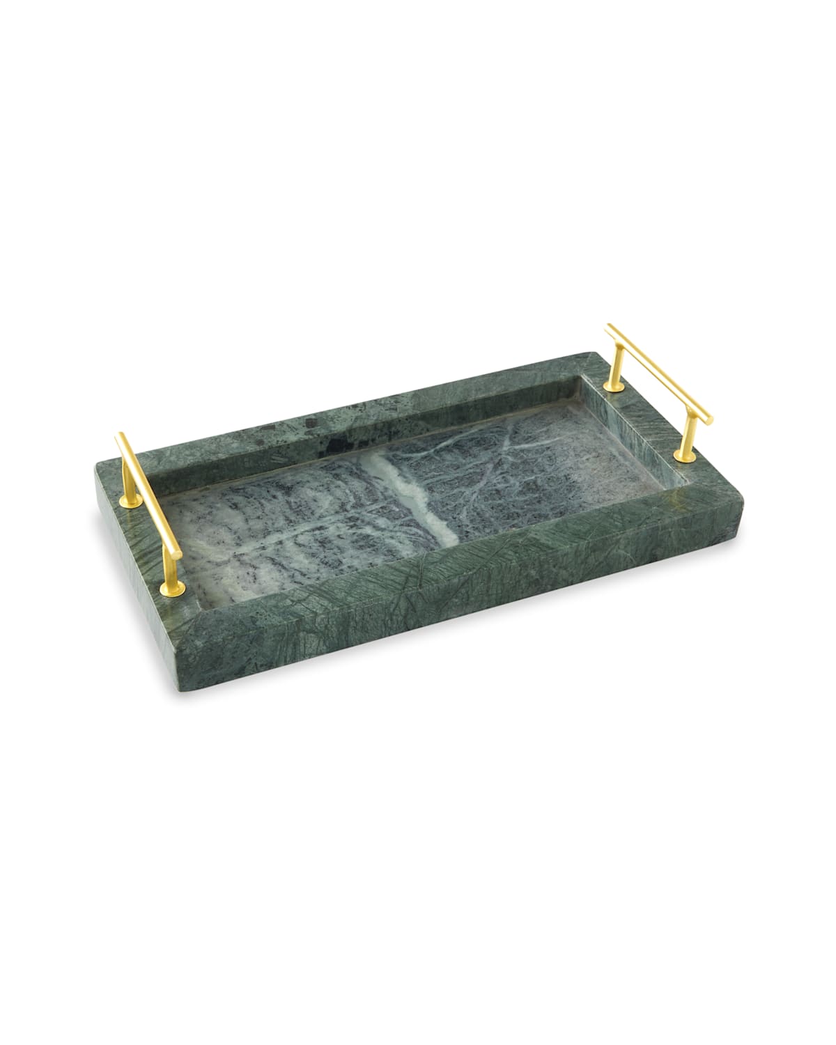 Kassatex Esmeralda Marble Tray In Green