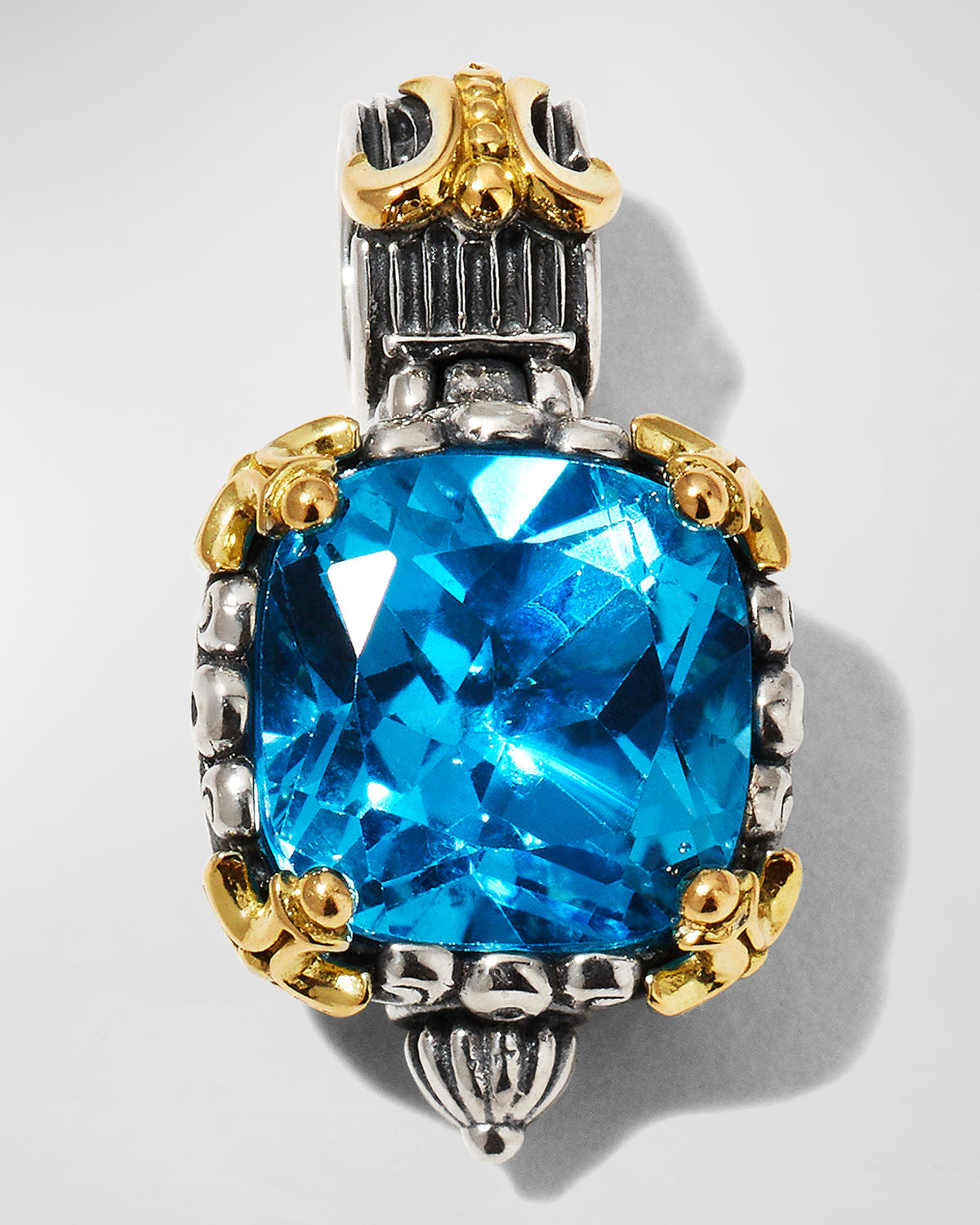 Konstantino Delos Two-tone Swiss Blue Topaz Pendant