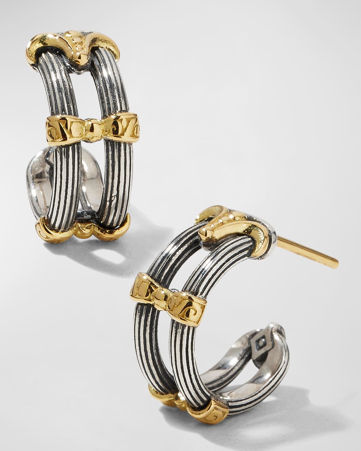 Konstantino Delos Two-tone Hoop Earrings