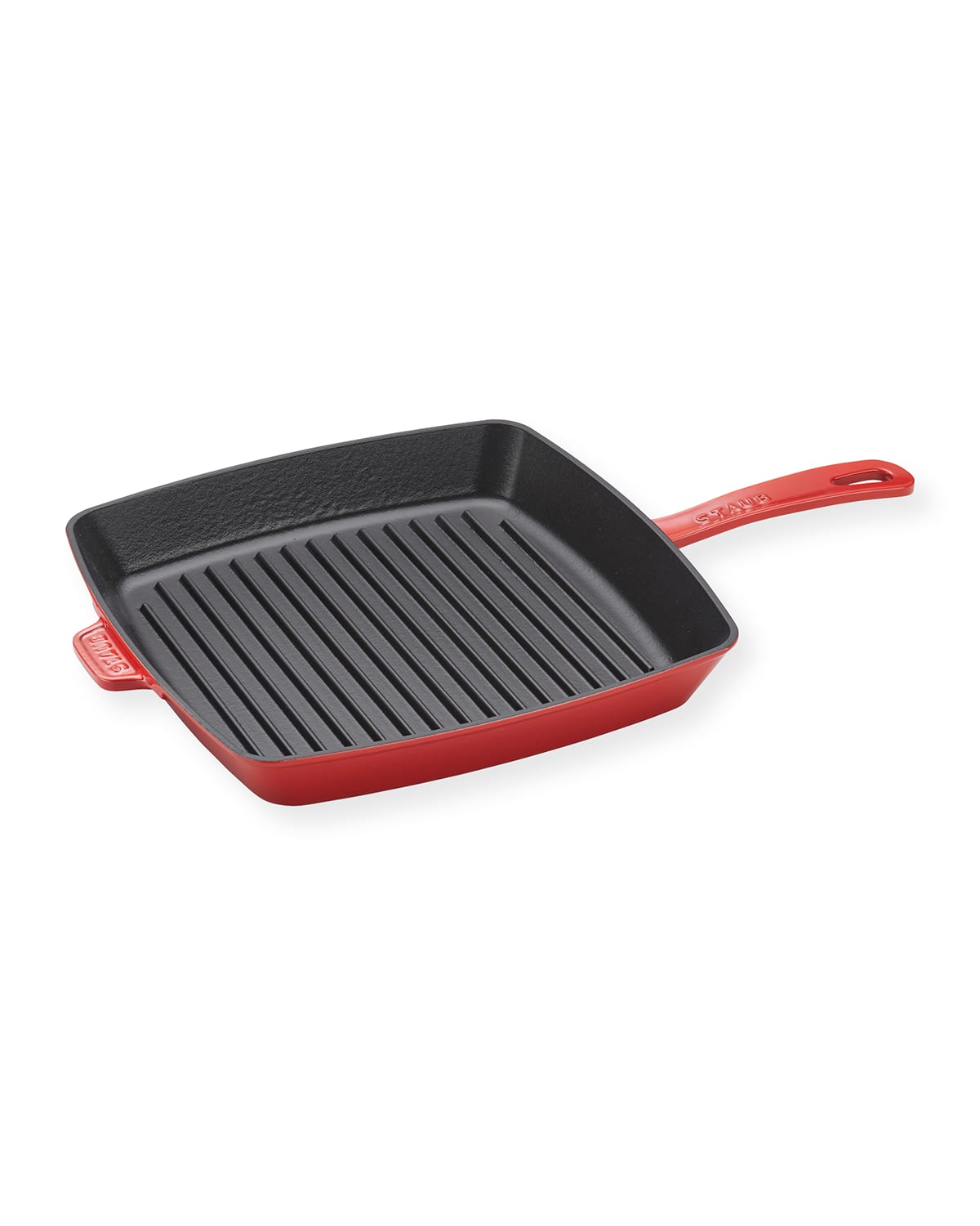 Shop Staub Cast Iron 12-inch Square Grill Pan In Cherry