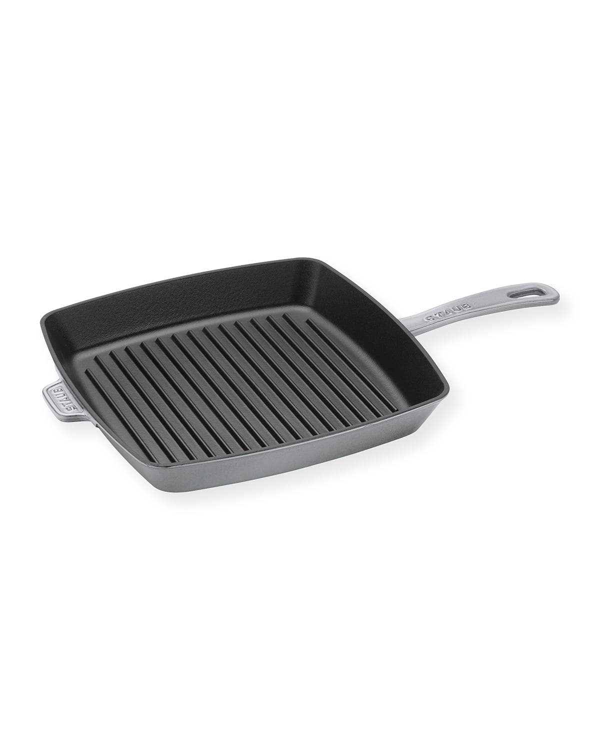 Shop Staub Cast Iron 12-inch Square Grill Pan In Graphite Grey