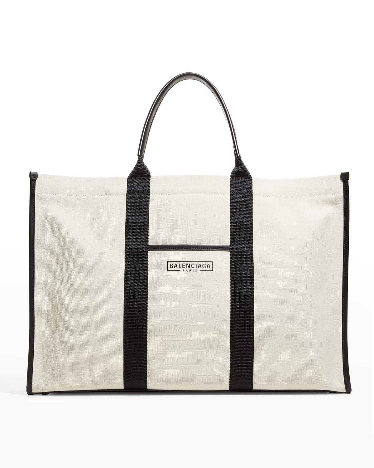 Balenciaga Neo Two-Tone Canvas Shopper Tote Bag