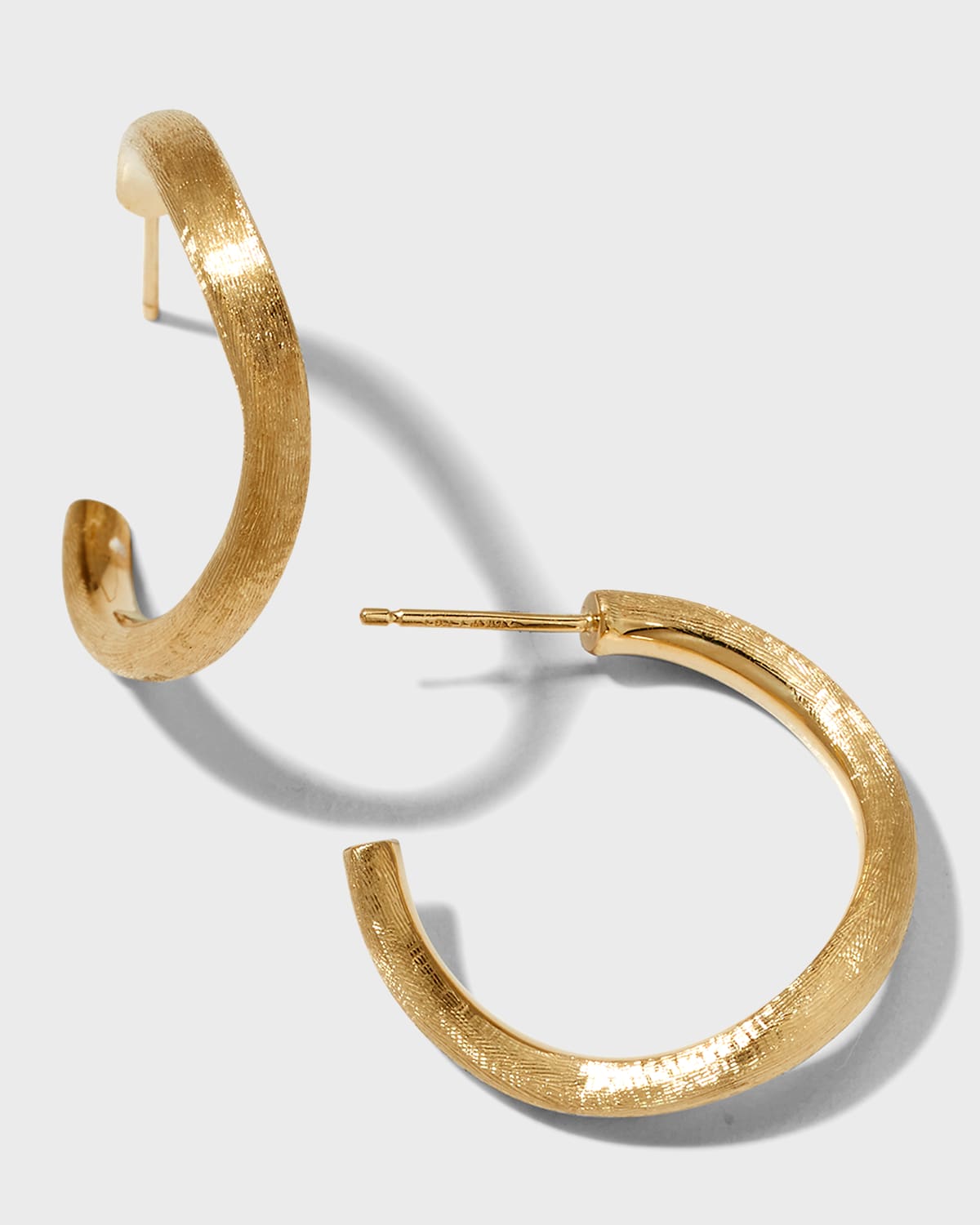 Jaipur 18K Yellow Gold Link 3mm Hoop Earrings
