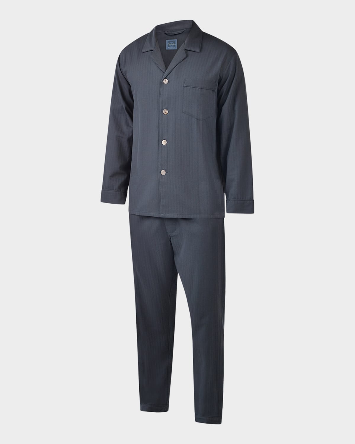 MAJESTIC Navy Crimson Flannel Pajama Set