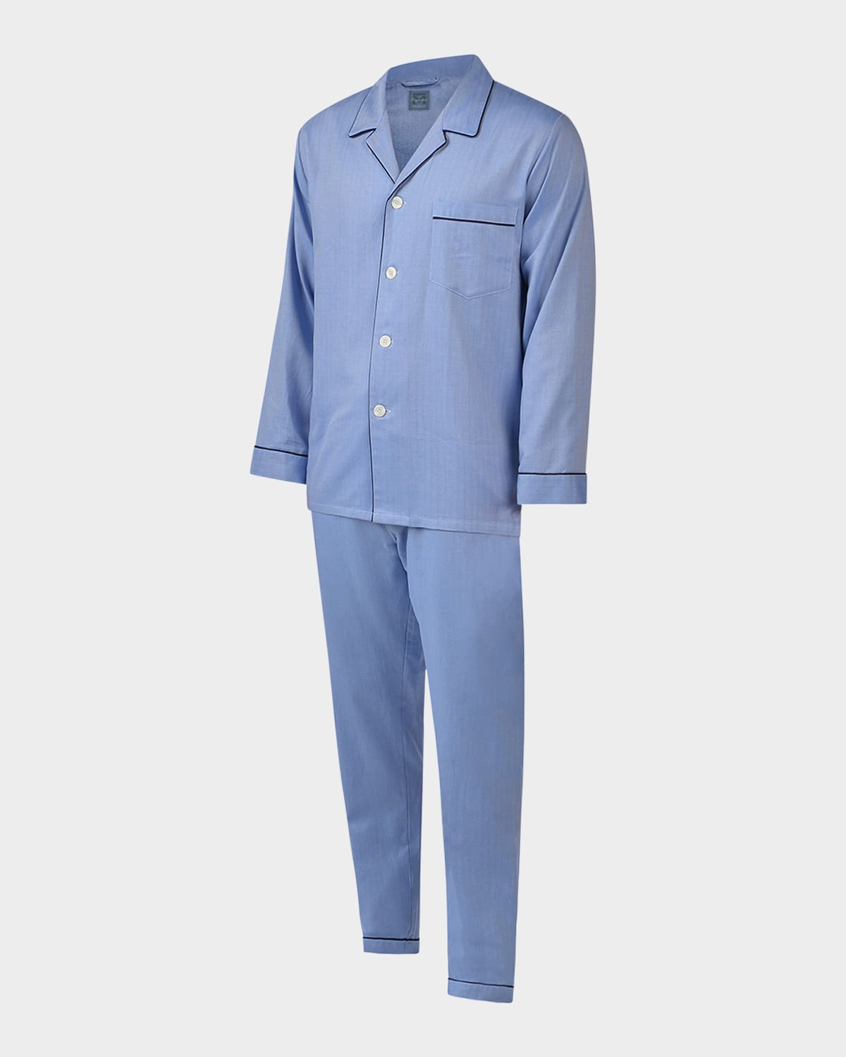 Herringbone Stripe Silk Pajama – Majestic International