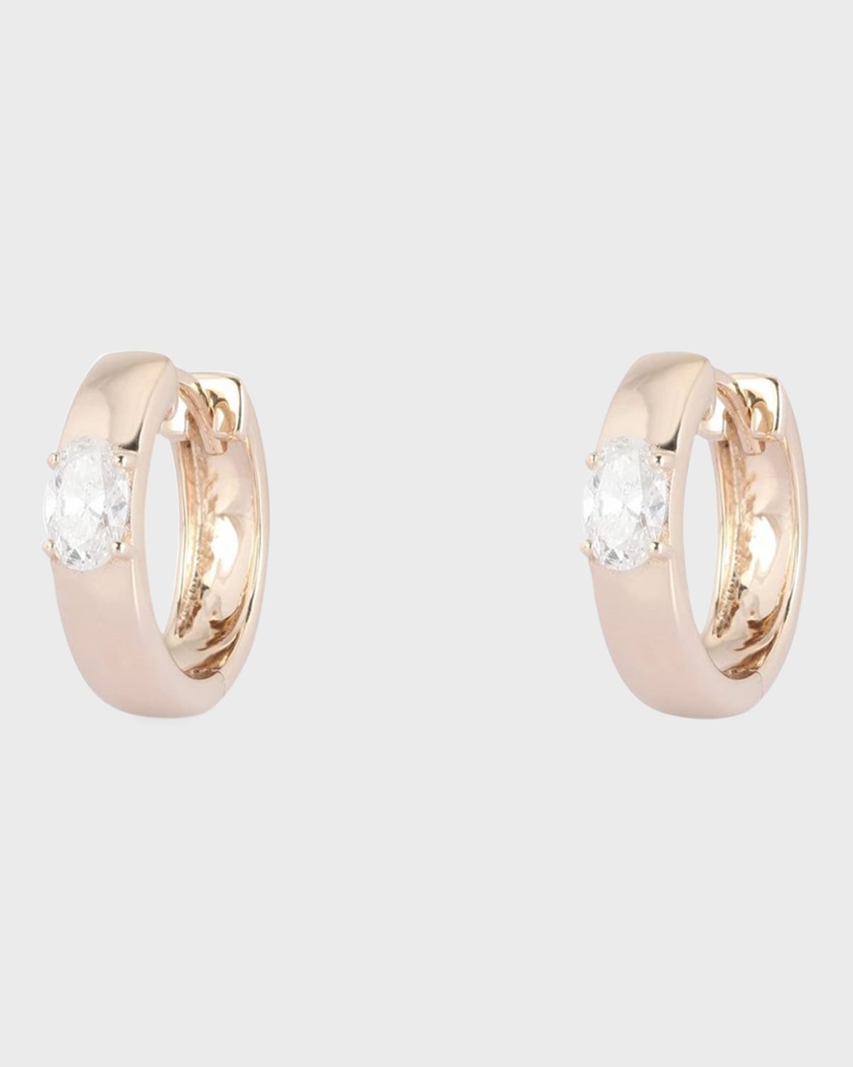 Kastel Jewelry Oval Diamond Earrings in 14k Yellow Gold