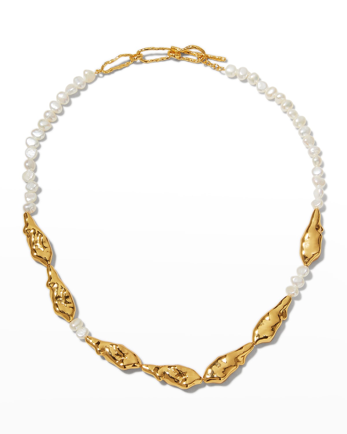 Pacharee Birch Gold Necklace With Pearls