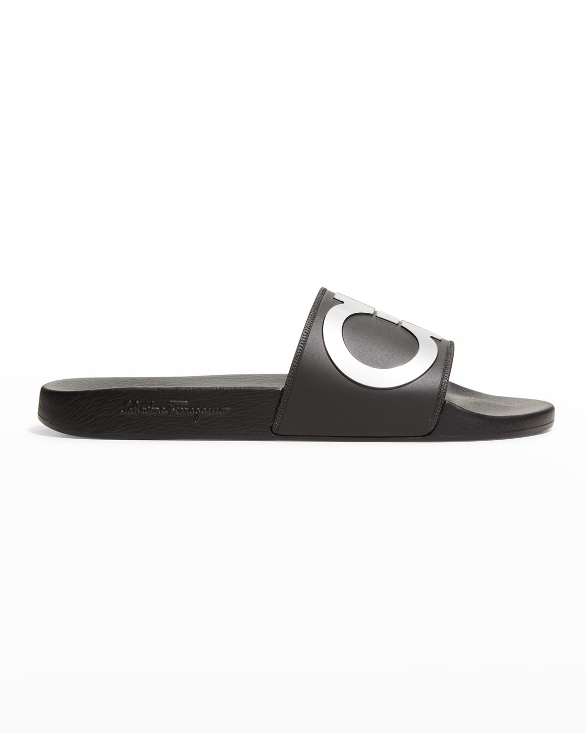 Salvatore Ferragamo Men s Groove 2 Gancini Pool Slide Sandals
