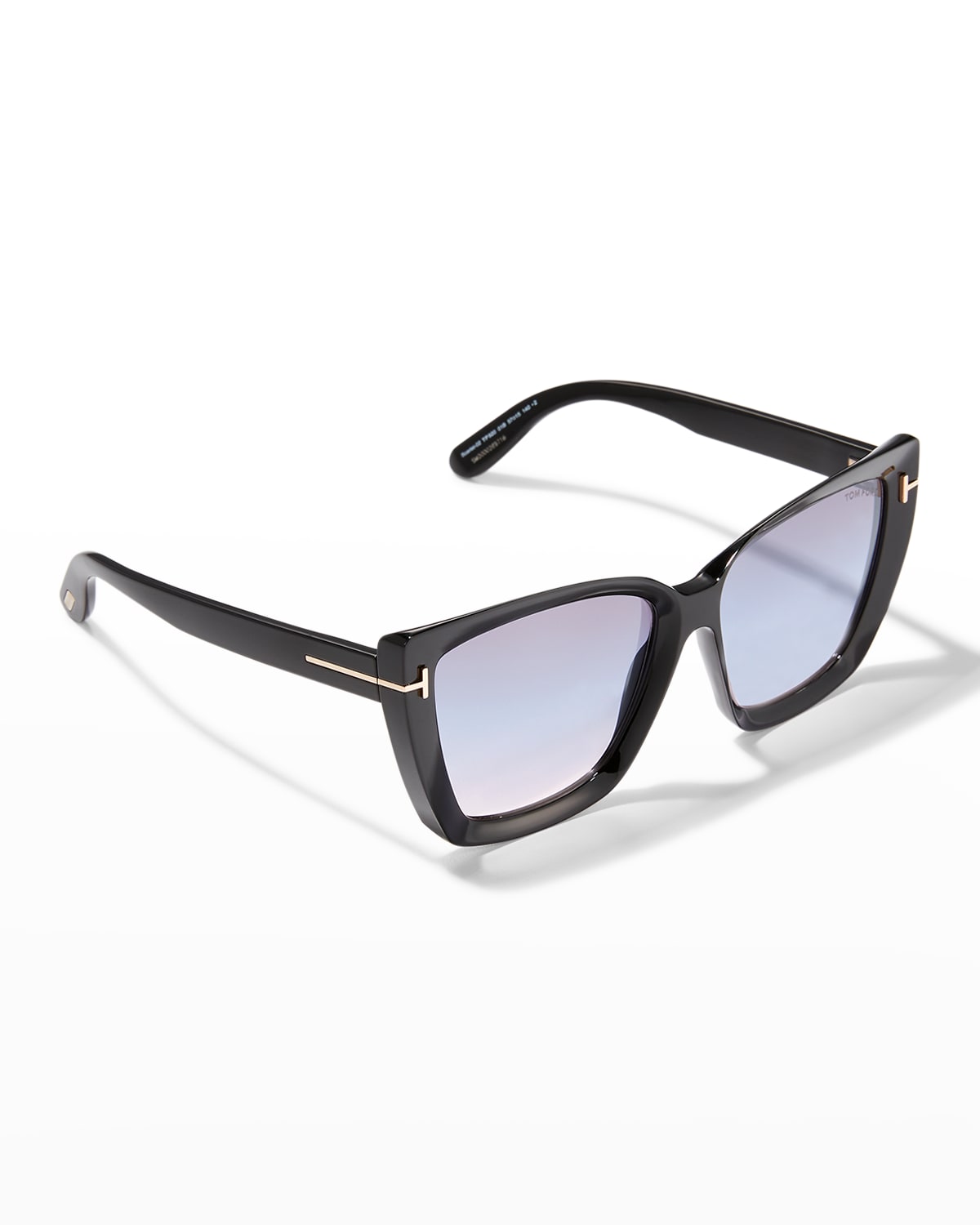 Shop Tom Ford Scarlet Square Injection Plastic Sunglasses In Black / Grey