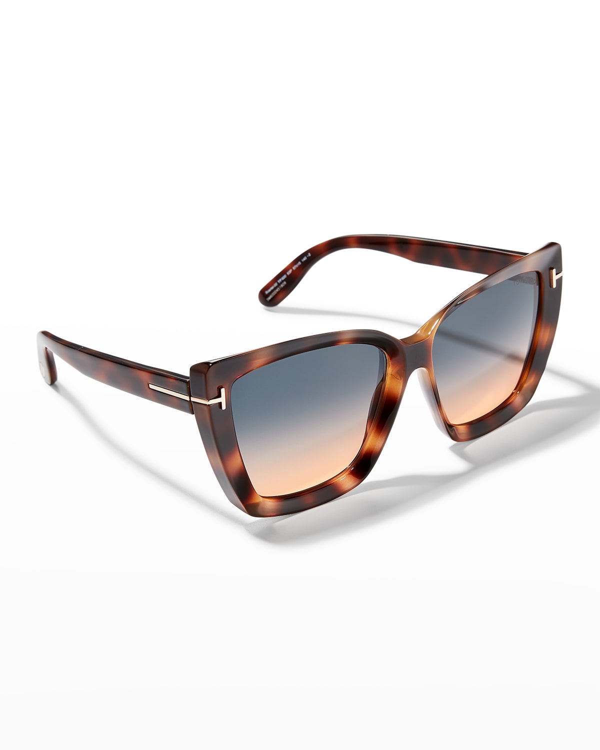 Tom Ford Scarlet Square Injection Plastic Sunglasses In Brown / Green |  ModeSens