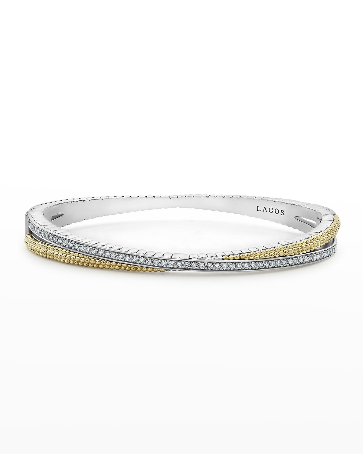 Caviar Lux Diamond Bangle, Size M