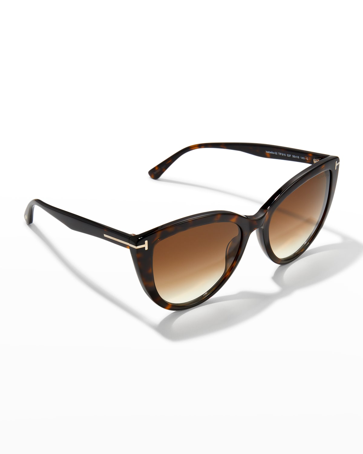 Tom Ford Isabella-02 56mm Gradient Cat Eye Sunglasses In Brown