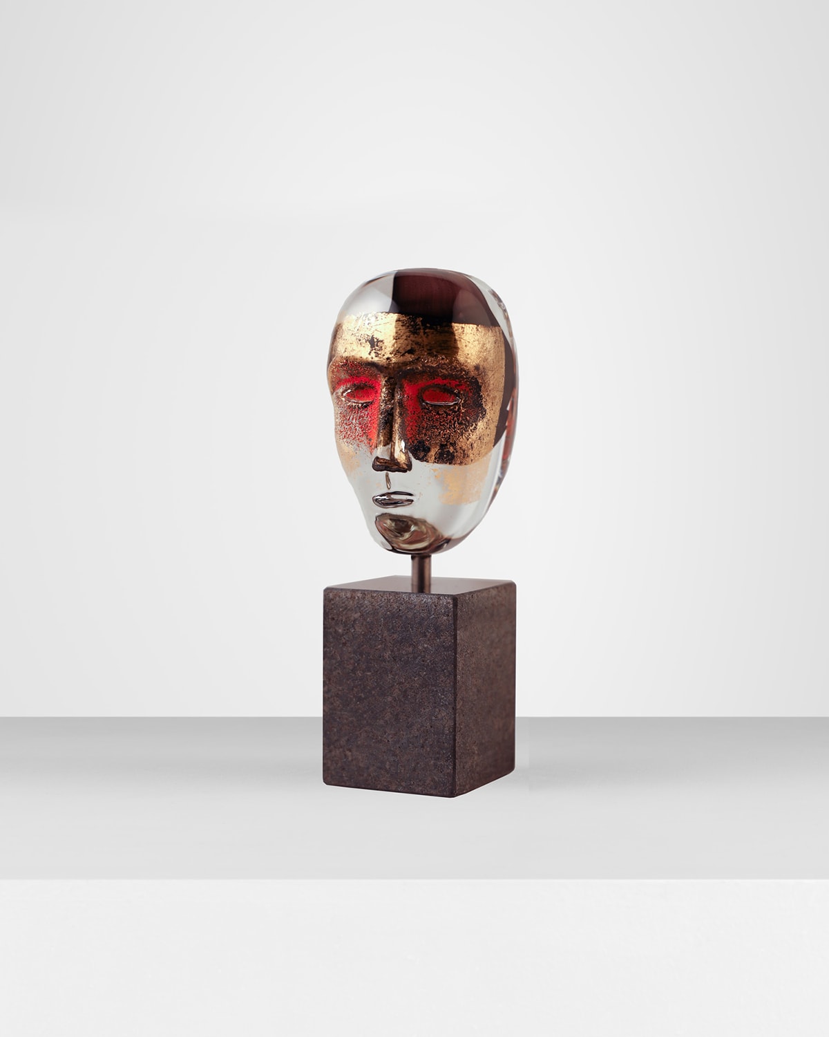 Shop Kosta Boda Bertil Vallien "brains On Stone Hefaistos" Sculpture In Red