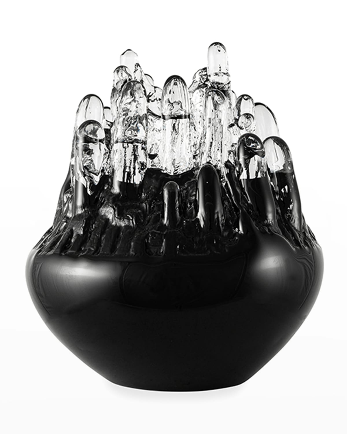 Shop Kosta Boda Polar Large Glass Sculpture In Black