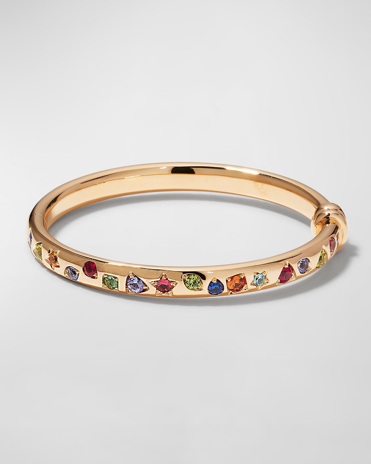 Iconica Assorted-Stone Bangle Bracelet, Medium