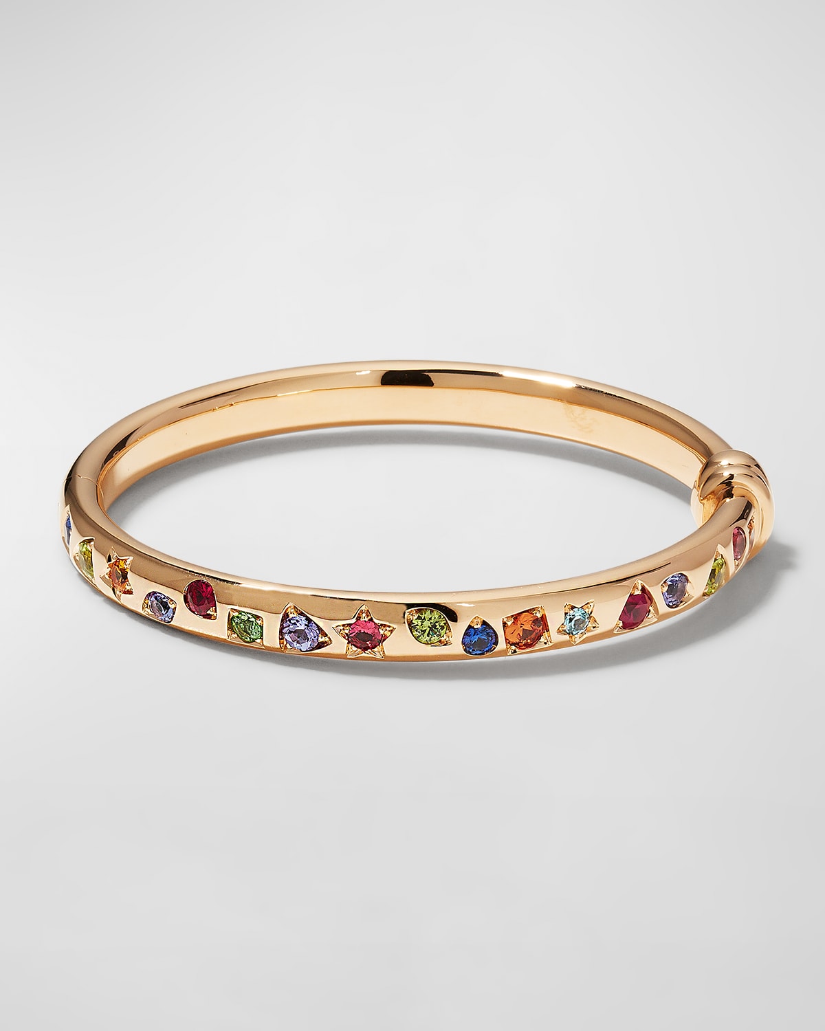 Pomellato Iconica Assorted-Stone Bangle Bracelet, Medium