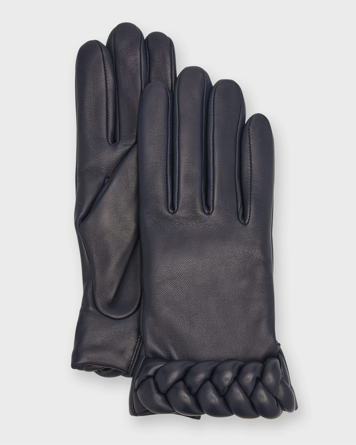 Agnelle Edith Braided Leather Gloves