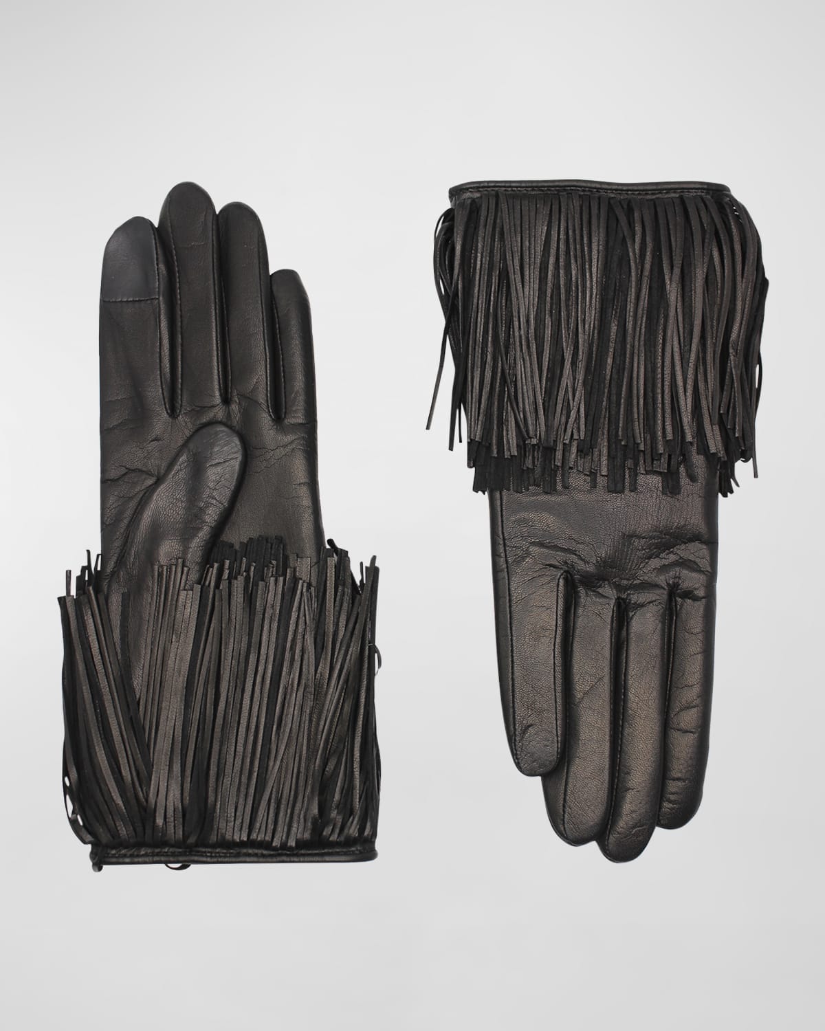 Lena Fringe Leather Gloves