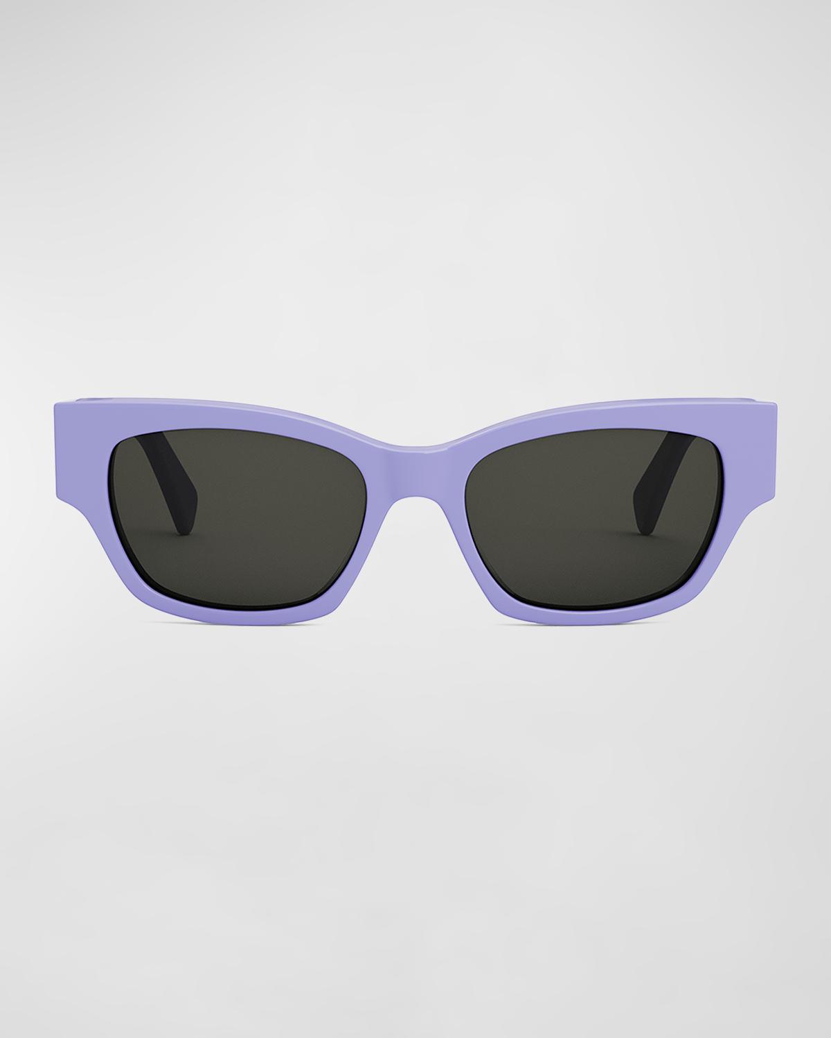 CELINE Monochroms 55mm Sunglasses in Acetate Shiny Turquoise/Smoke CELINE Monochroms 55MM Cat-Eye Sunglasses | Saks Fifth Avenue main image 3