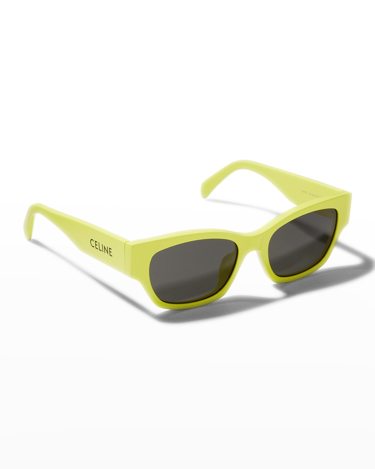 Celine Rectangle Acetate Sunglasses In Yellow