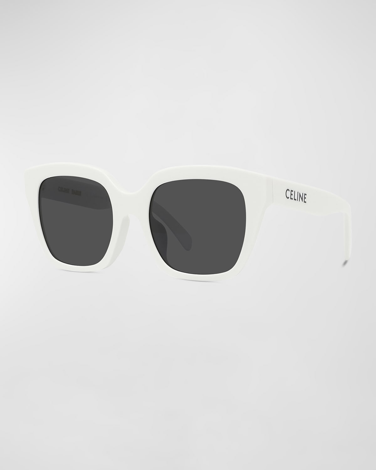 Celine Square Acetate Sunglasses In 25a White