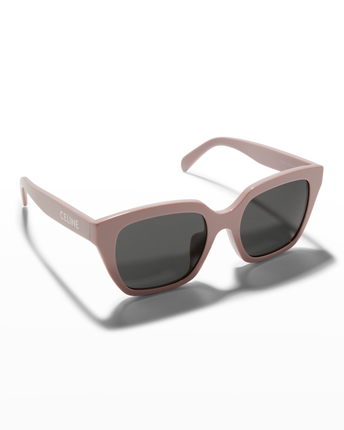 Celine Square Acetate Sunglasses In Shiny Pink