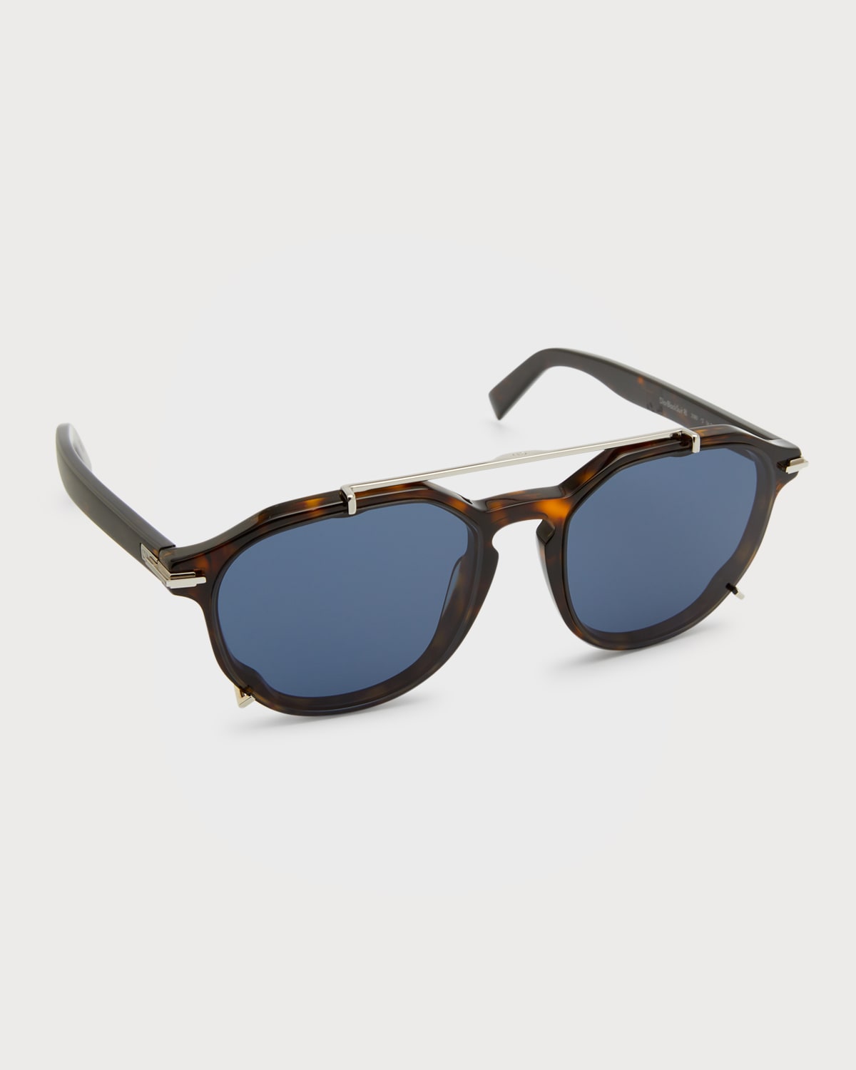 Dior Geometric Acetate Cat-eye Sunglasses In 52v Dark Havana