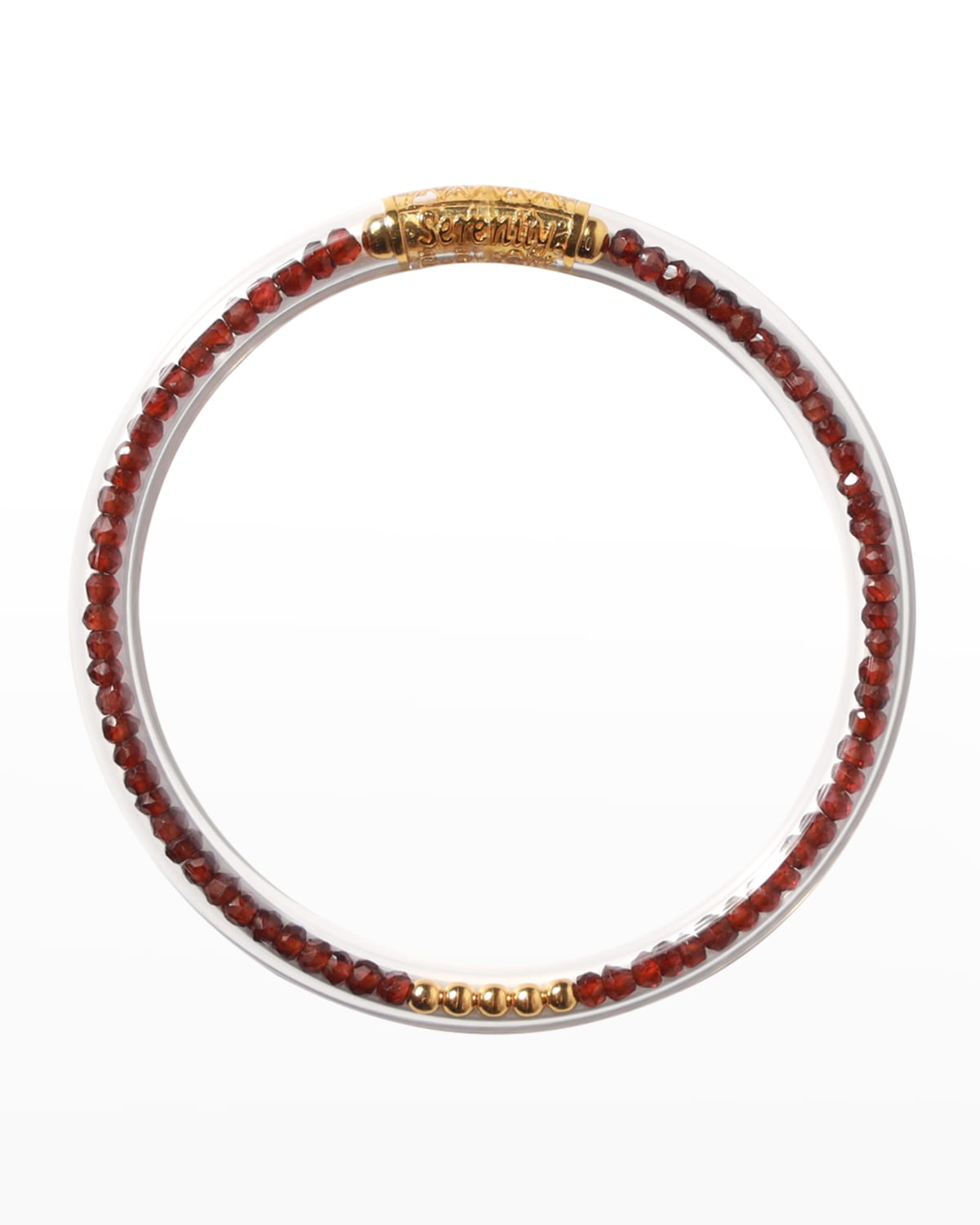 Garnet Luxe All Weather Bangle®, Serenity Prayer