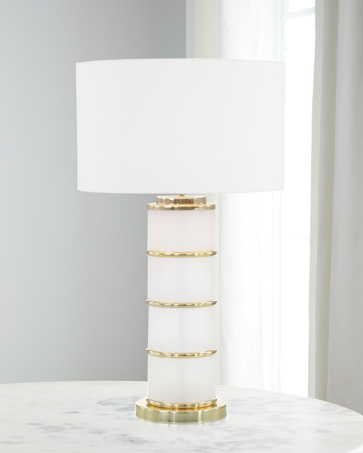 Shop John-richard Collection Layered Acrylic Table Lamp In White