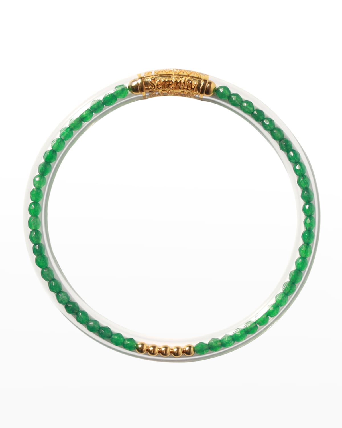 Green Onyx Luxe All Weather Bangle®, Serenity Prayer