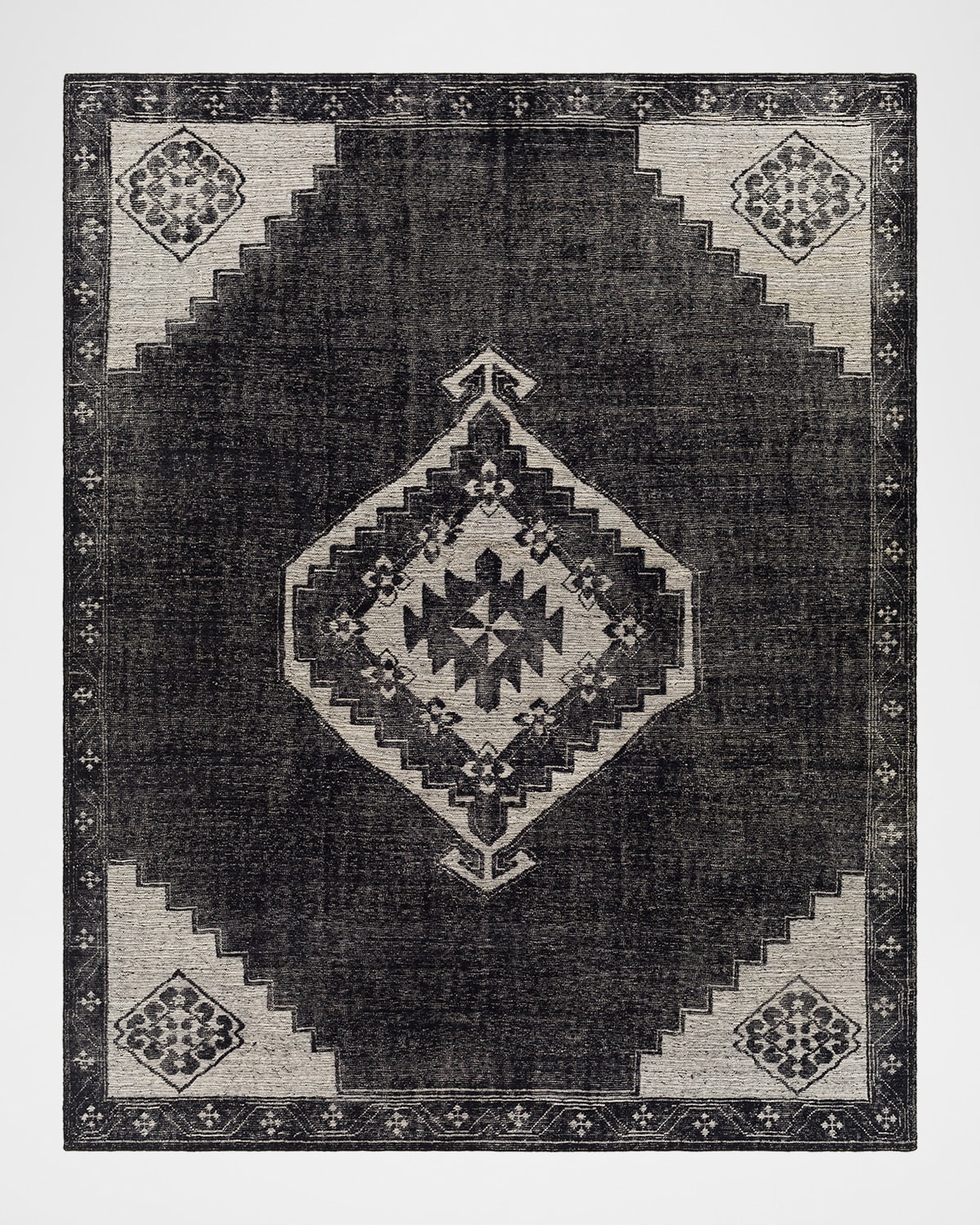 Surya Carpet Bryan Hand-knotted Wool Rug, 8' X 10' In Black