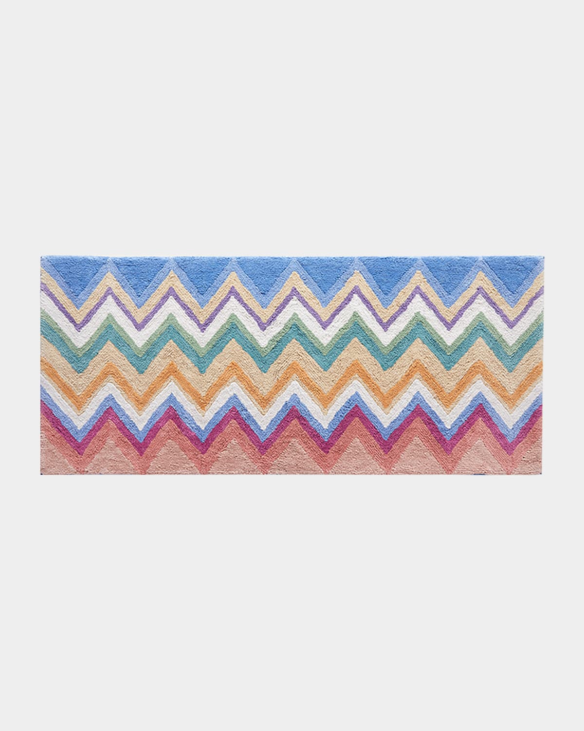 Shop Missoni Amone Chevron Bath Mat In Arancio Multi