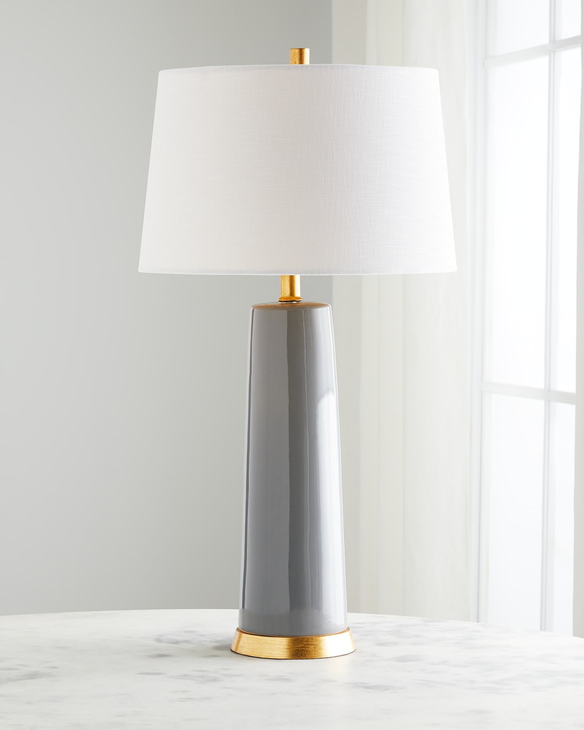 Shop Couture Lamps Tansey Table Lamp In Gray Gold