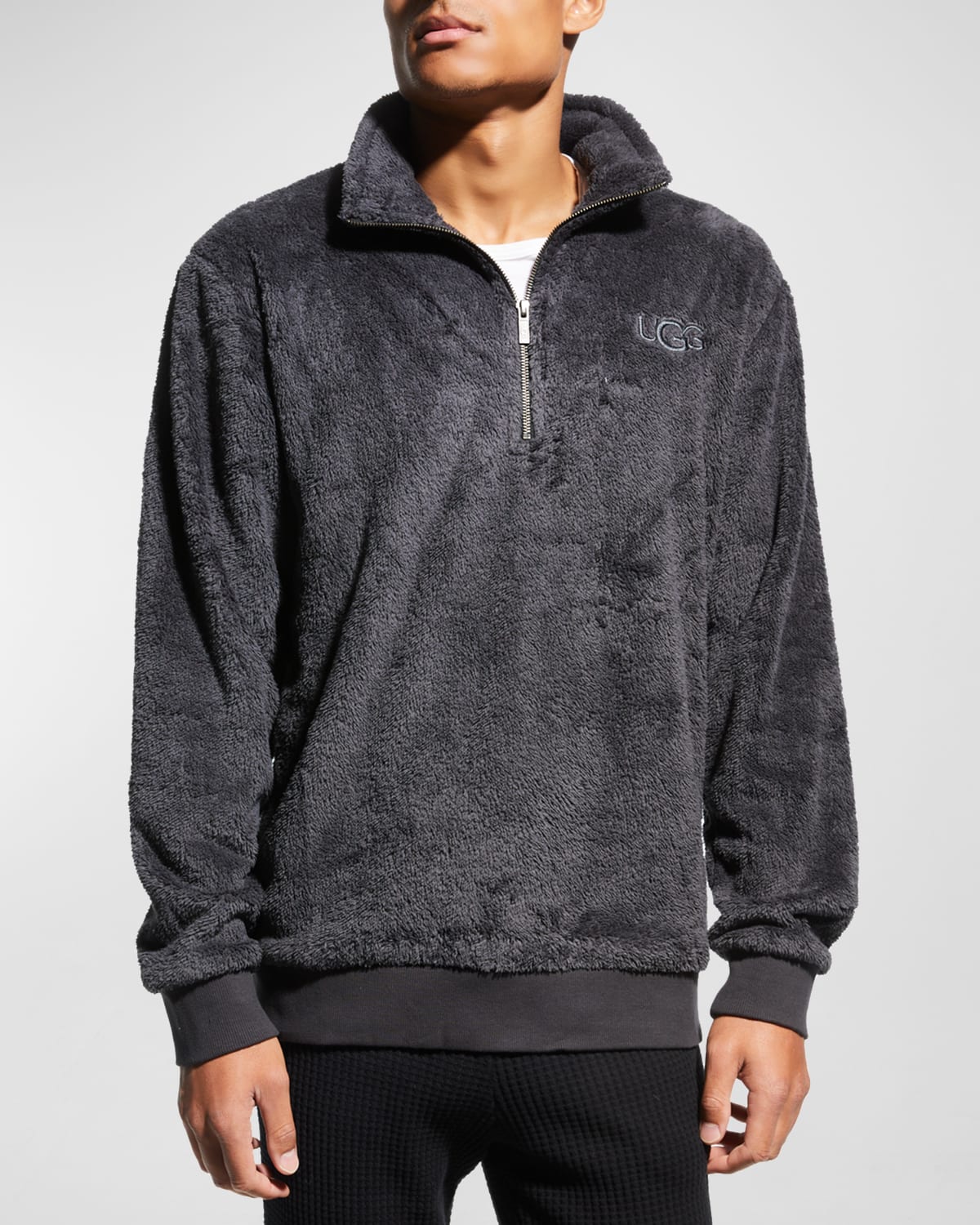 Men's Zeke Sherpa Fleece Quarter-Zip Pullover Sweatshirt