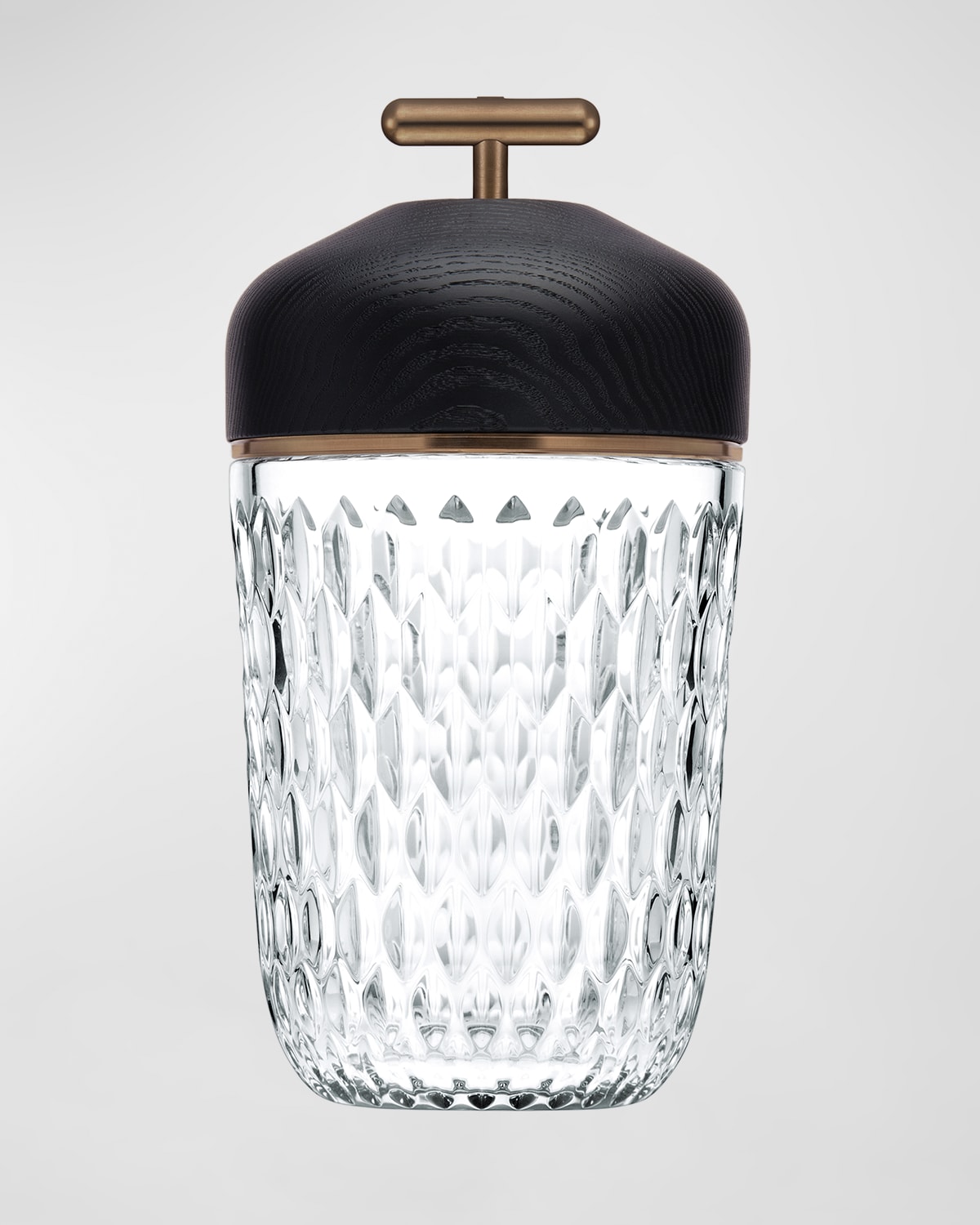 Folia Portable Crystal Lamp, Black Wood