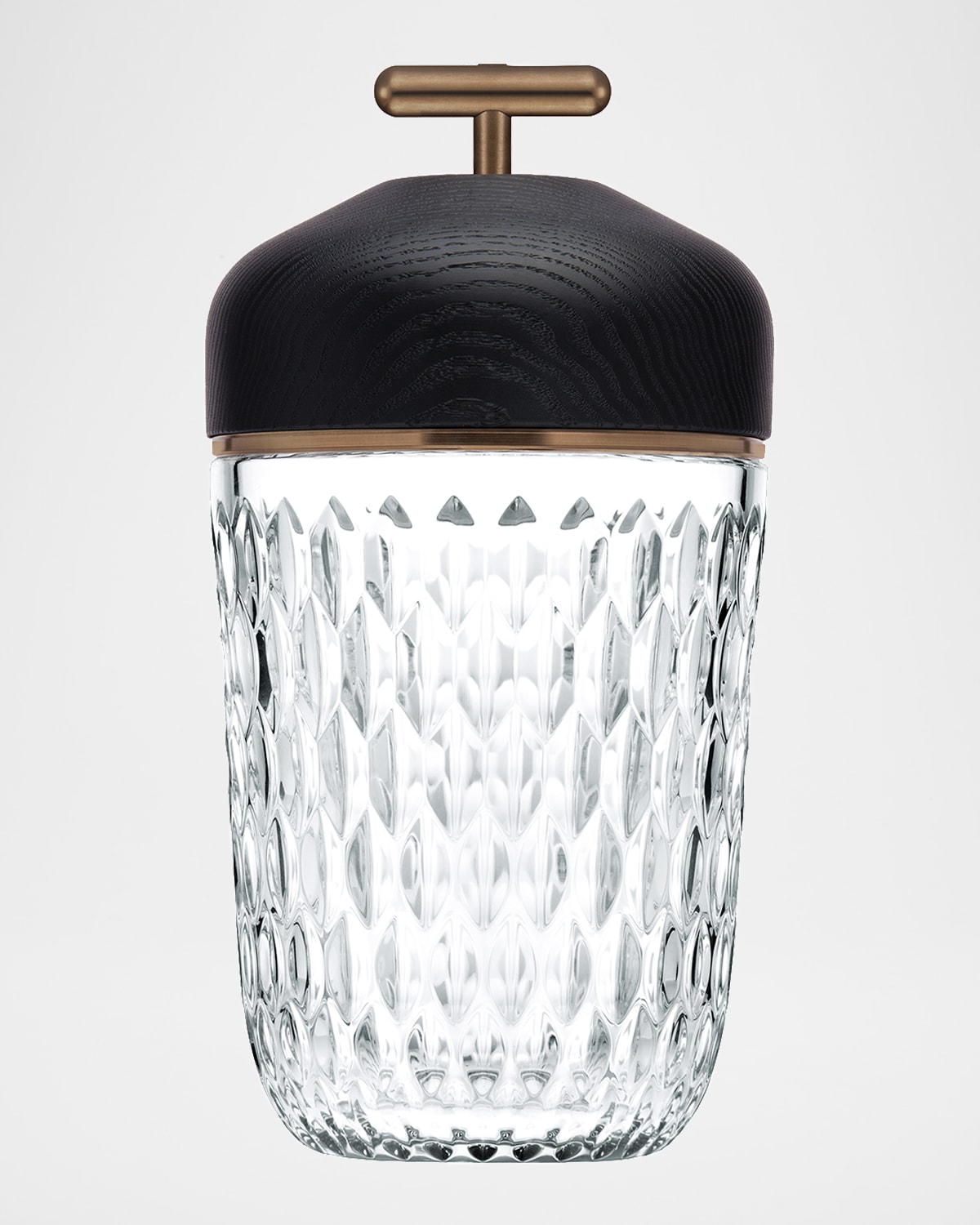 Folia Portable Crystal Lamp, Black Wood