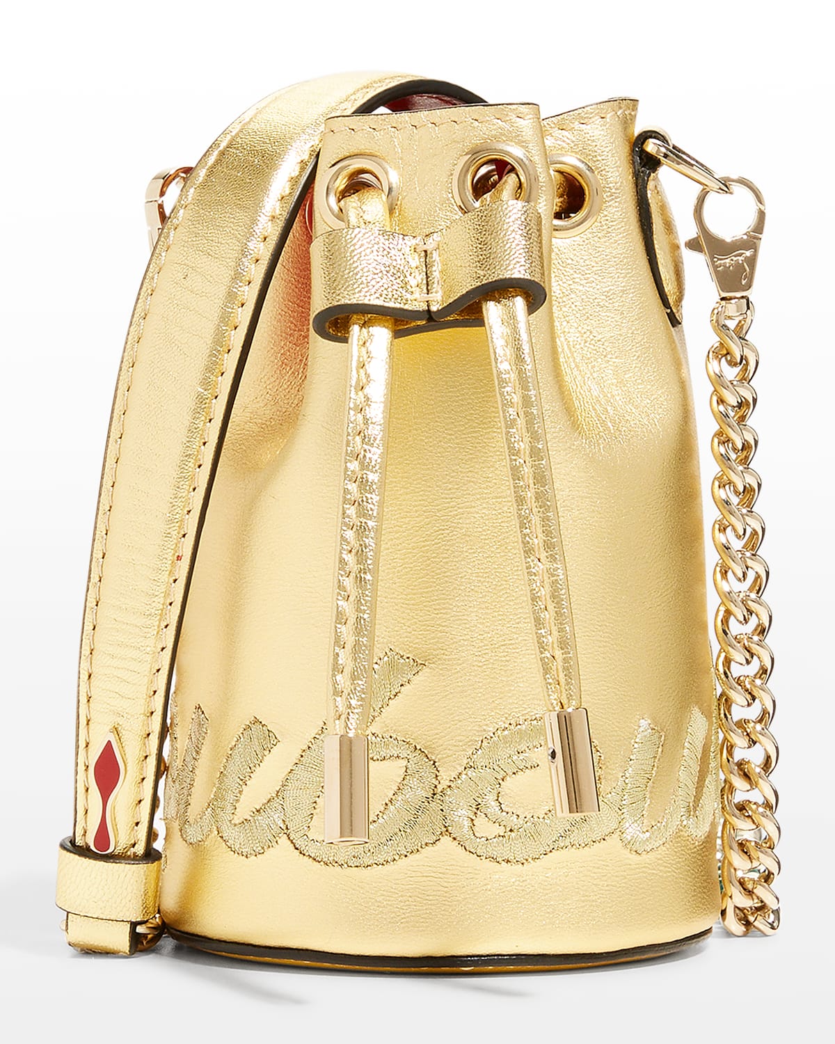Louboutin Marie Mini Bucket Bag In Gold | ModeSens