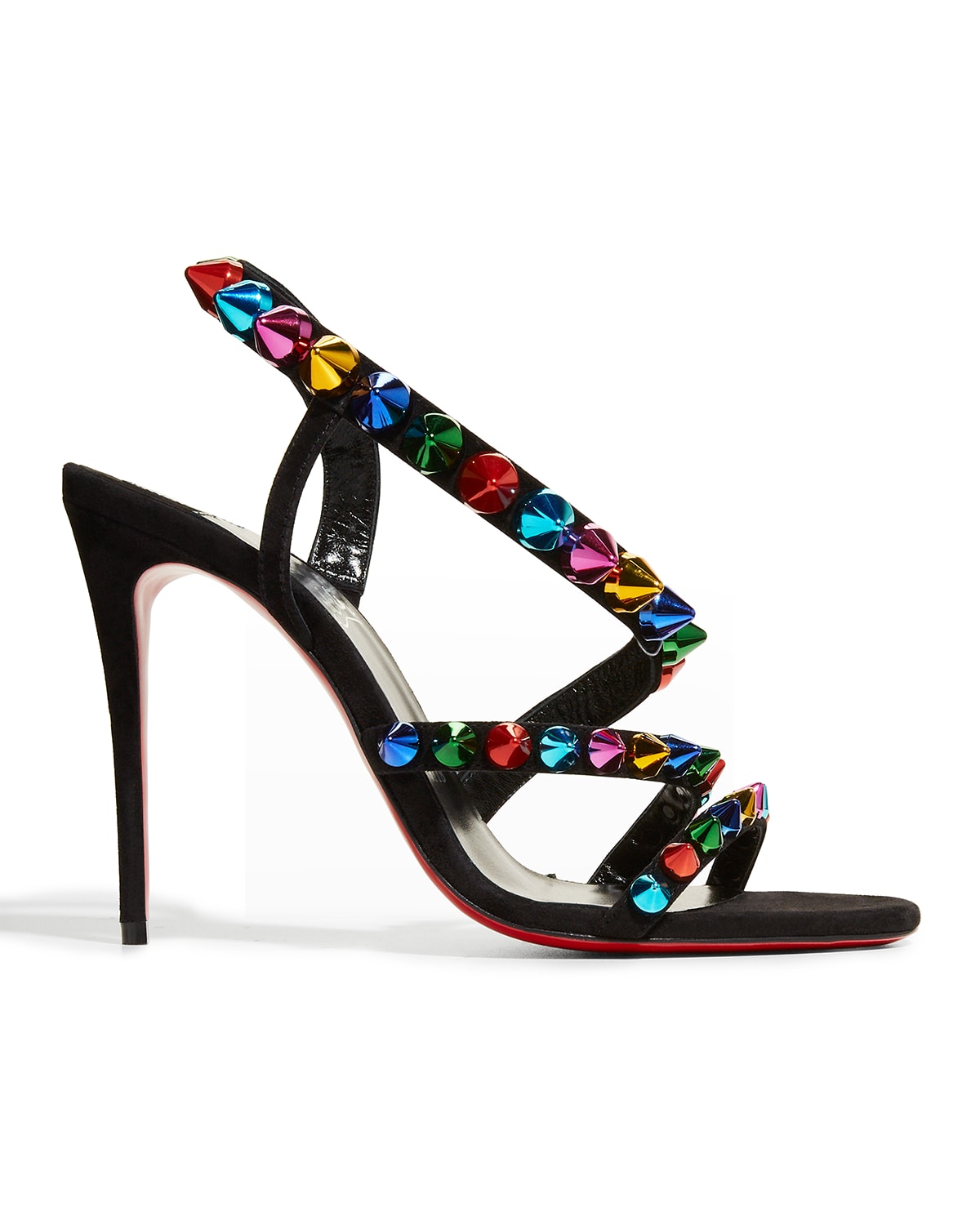 Christian Louboutin Spikita Studded Red Sole Stiletto Sandals