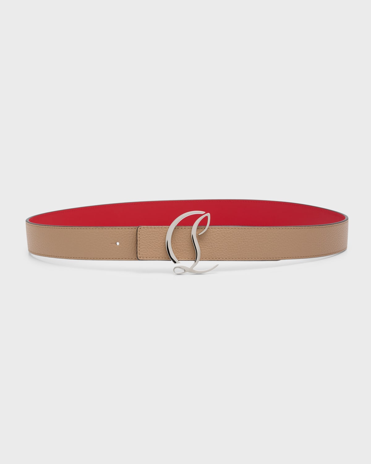 Carasky Embellished Leather Belt in Pink - Christian Louboutin
