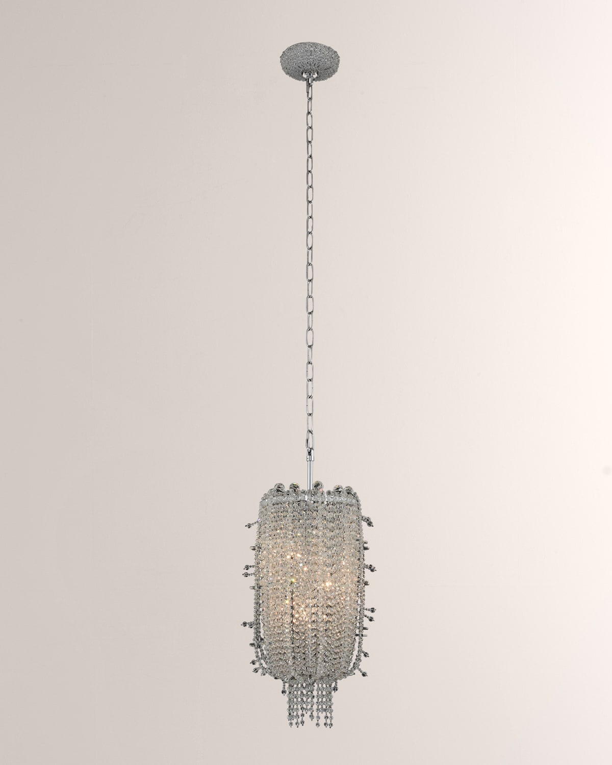 Allegri Crystal By Kalco Lighting 10" Cielo Mini Pendant Light In Polished Chrome